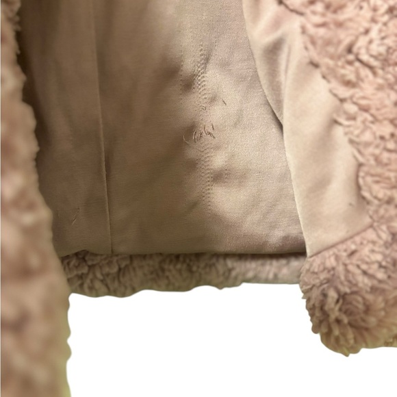 Aritzia WILFRED FREE Pink Teddy Coat Button Jacket Oversized Size Small - Picture 9 of 9